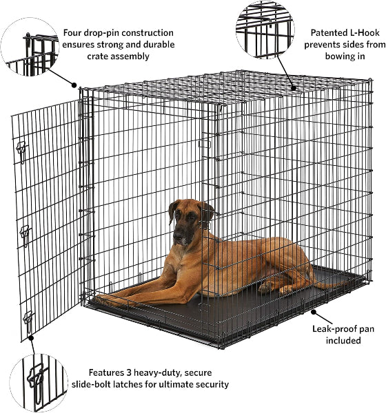 Midwest 54" XXL Solutions Dog Crates – Built for Giant Breeds