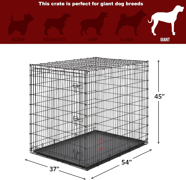 Midwest 54" XXL Solutions Dog Crates – Built for Giant Breeds