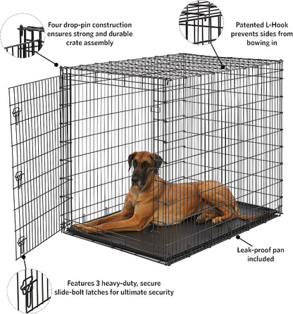 Midwest 54" XXL Solutions Dog Crates – Built for Giant Breeds
