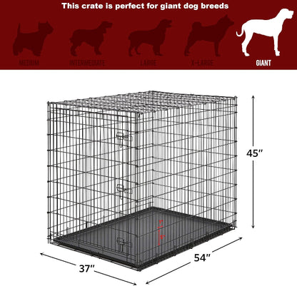 Midwest 54" XXL Solutions Dog Crates – Built for Giant Breeds