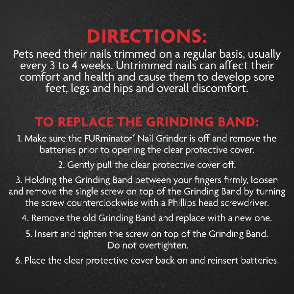 FURminator Replacement Grinding Bands (6-Pack, 120 Grit)